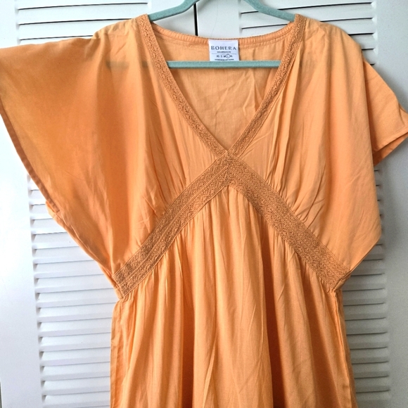 Bohera Miralee Golden Tiered Maxi Dress  Size Large - Picture 6 of 13